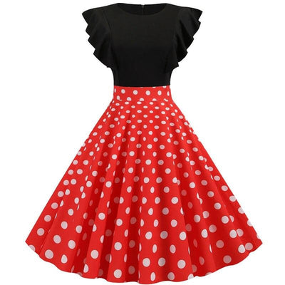 Rochie Rockabilly Cu Mâneci Cap