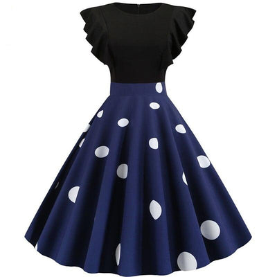 Rochie Rockabilly Cu Mâneci Cap