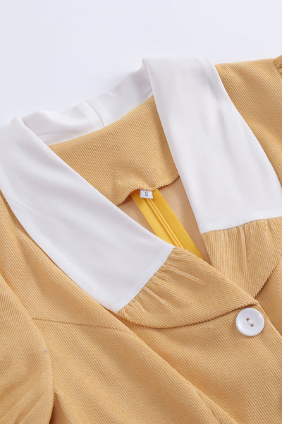 Rochie Midi Vintage Cu Maneca Scurta