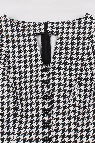 Rochie Leagăn Din Anii 50 În Carouri Negre