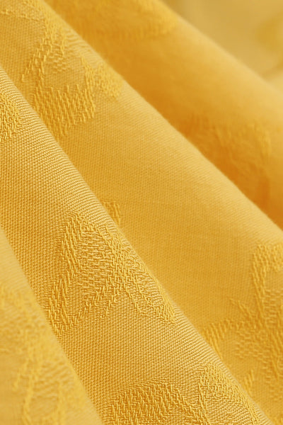 Rochie Galbenă Vintage Cu Guler Răsturnat