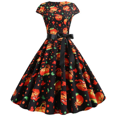 Rochie Rockabilly Cu Dovleac