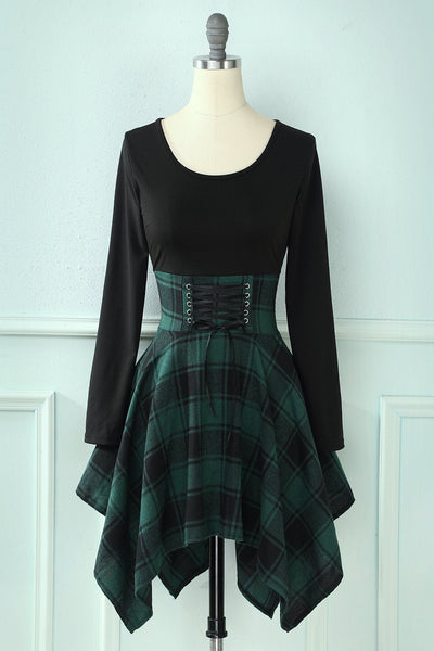 Rochie De Epocă În Carouri Mozaic