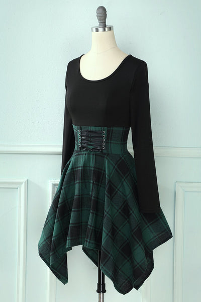 Rochie De Epocă În Carouri Mozaic