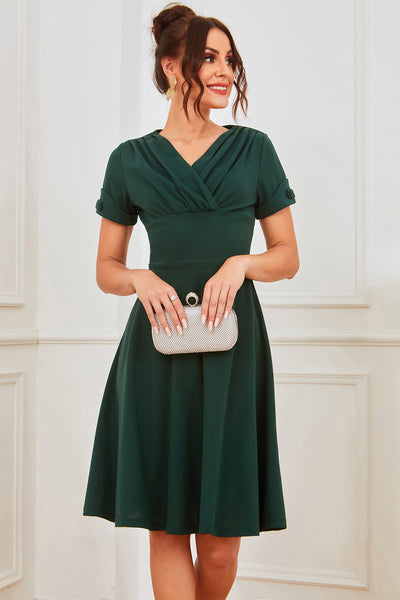 Rochie Trapez De Lungime Mijlocie De Epocă