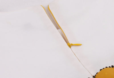 Destul De Rochie Galbenă Și Albă Design Vintage