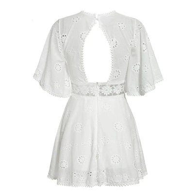 Rochie Albă Hippie Mică Din Anii 70