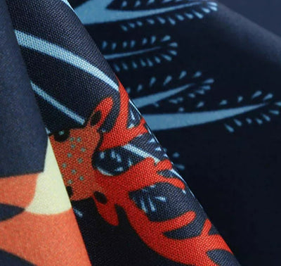 Rochie Cu Flori Anii 50 Bleumarin