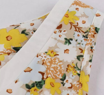 Rochie Pin Up Anii 50 Flori Galbene