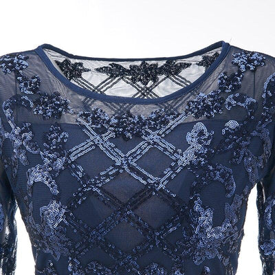 Rochie Vintage Albastră Anii 20