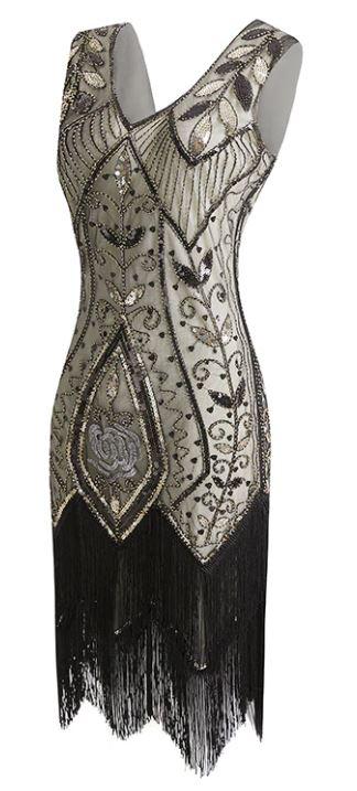 Rochie De Damă Anilor 20 Bej