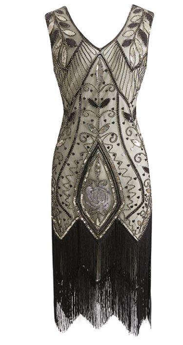 Rochie De Damă Anilor 20 Bej