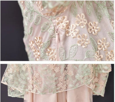 Rochie Anii 40 Dantela Vintage Chic Gri