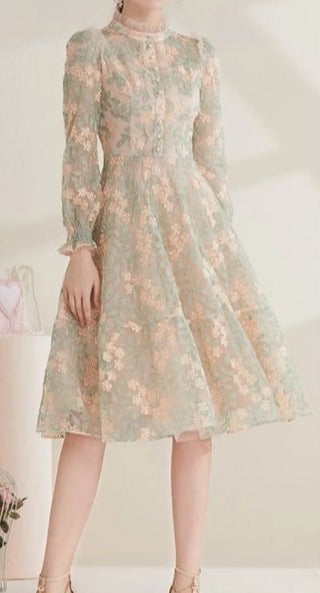 Rochie Anii 40 Dantela Vintage Chic Gri