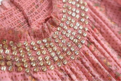 Rochie Vintage Roz Pal Din Anii 40