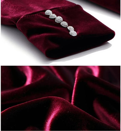 Rochie Bordeaux În Stil Vintage Anilor 40