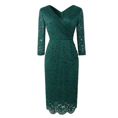 Rochie Creion Vintage Anilor 50 Verde