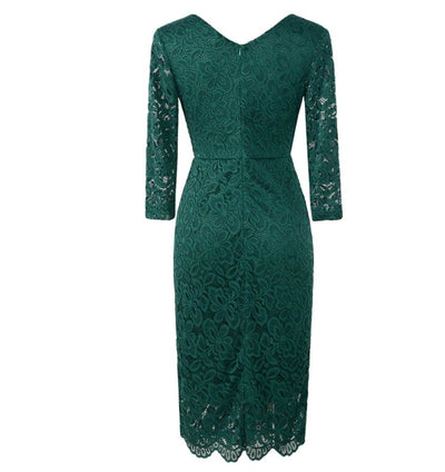 Rochie Creion Vintage Anilor 50 Verde