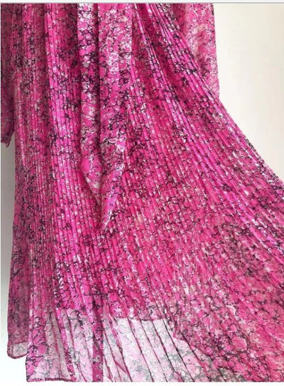 Rochie De Ceremonie Florală Roz Vintage