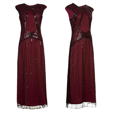 Rochie Gatsby Lunga Burgundy