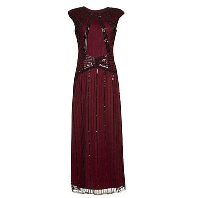 Rochie Gatsby Lunga Burgundy