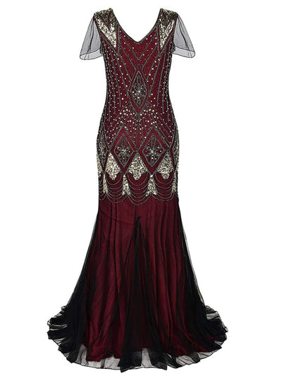 Rochie Gatsby Lungă Haute Couture Bordeaux