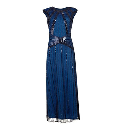 Rochie Gatsby Lungă Șic Bleumarin