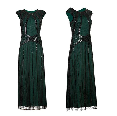 Rochie Gatsby Lunga Verde