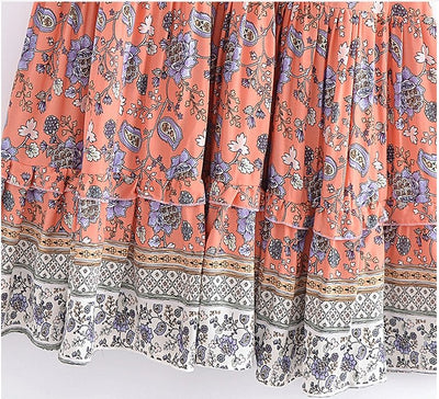 Rochie Hippie Anilor 70 Roz