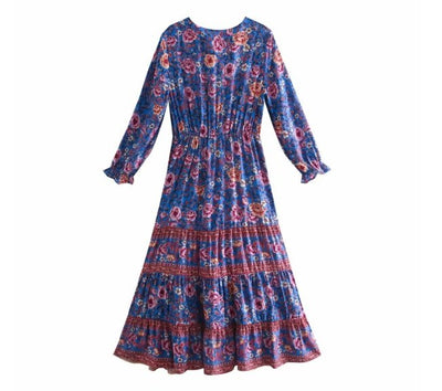Rochie Lungă În Stil Anilor 70 Violet