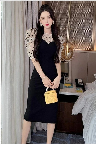 Rochie Midi Vintage Cu Buline