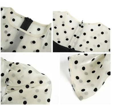 Rochie Midi Vintage Cu Buline