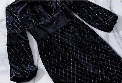 Rochie Vintage Aur Negru