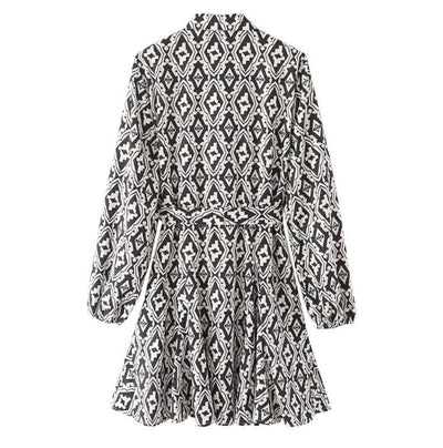 Rochie De Damă Din Anii 70 Alb-Negru