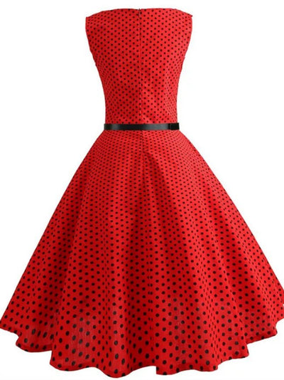 Rochie Roșie Pin Up Anii 50