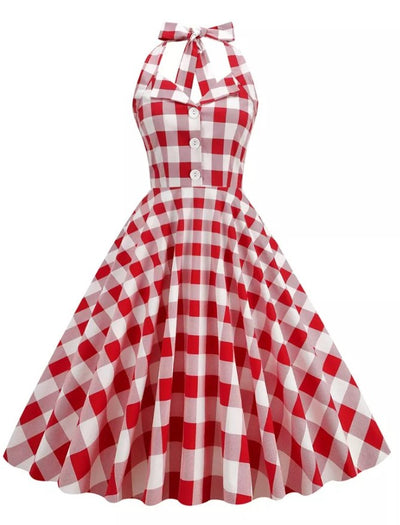 Rochie Roșie Retro Anilor 50