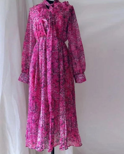 Rochie Retro Din Dantela Mov