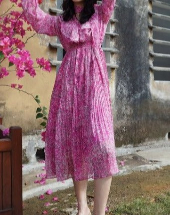 Rochie Retro Din Dantela Mov