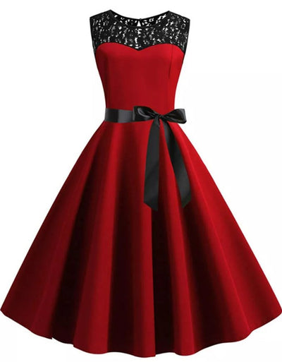 Rochie Stil Anii 60 Pentru Femei Bordeaux