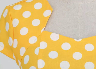 Rochie De Damă Stil Anii 60 Galbenă