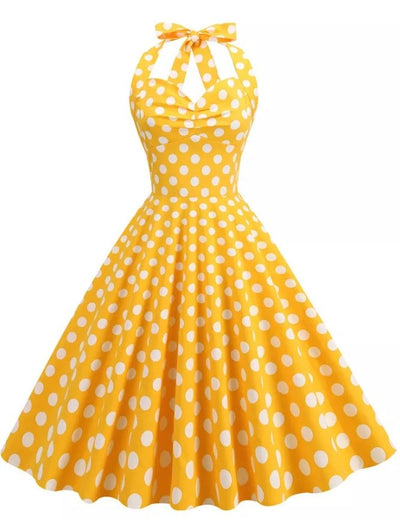 Rochie Leagăn Anii 50 Umăr Gol