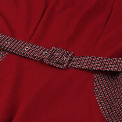 Rochie Trapez Anii 50 Bordeaux