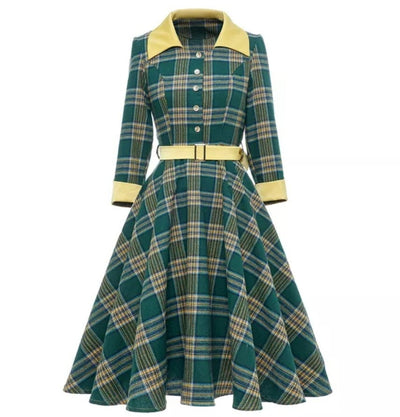 Rochie Vintage Cu Dungi 3/4