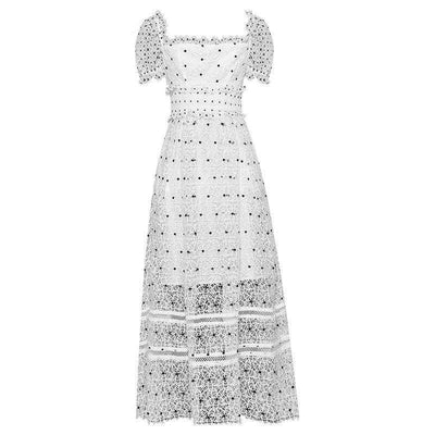 Rochie Albă Cu Buline De Epocă Anii 40