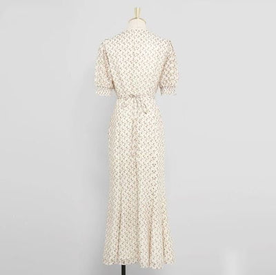 Rochie Bej De Epocă Anilor 1940