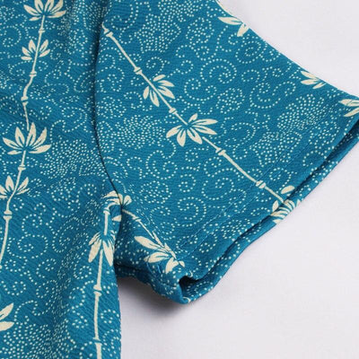 Rochie Vintage Albastră Country Din Anii 60