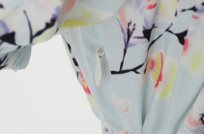 Rochie Vintage Cu Flori Albastre Din Anii 60