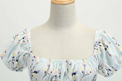 Rochie Vintage Cu Flori Albastre Din Anii 60