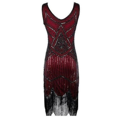 Rochie Gatsby De Epocă Anilor 20 Bordeaux