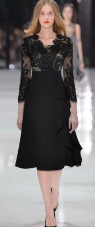 Rochie De Designer Vintage Anilor 40 Negru